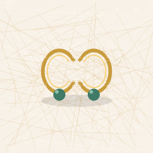 Jade Hoop Drop Earrings