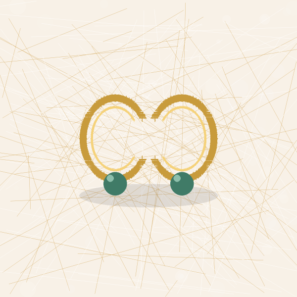 Jade Hoop Drop Earrings